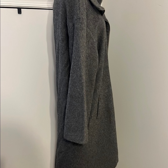 Eileen Fisher Gray Baby Alpaca Coat L - Picture 5 of 9